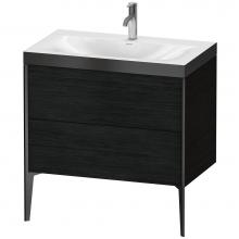 Duravit XV4710OB216P - XViu Two Drawer C-Bonded Floorstanding Vanity Kit Oak Black