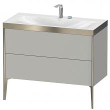 Duravit XV4711EB107P - Duravit XViu Two Drawer C-Bonded Floorstanding Vanity Kit Concrete Gray