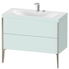 Duravit XV4711EB109C - Duravit XViu Two Drawer C-Bonded Floorstanding Vanity Kit Light Blue