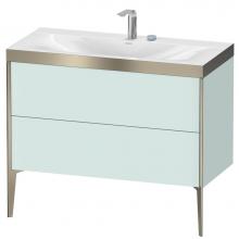 Duravit XV4711EB109P - Duravit XViu Two Drawer C-Bonded Floorstanding Vanity Kit Light Blue