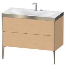 Duravit XV4711EB112P - Duravit XViu Two Drawer C-Bonded Floorstanding Vanity Kit Brushed Oak