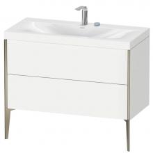 Duravit XV4711EB118C - Duravit XViu Two Drawer C-Bonded Floorstanding Vanity Kit White