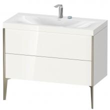 Duravit XV4711EB122C - Duravit XViu Two Drawer C-Bonded Floorstanding Vanity Kit White