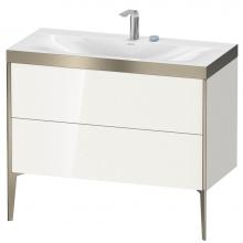 Duravit XV4711EB122P - Duravit XViu Two Drawer C-Bonded Floorstanding Vanity Kit White