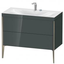 Duravit XV4711EB138C - Duravit XViu Two Drawer C-Bonded Floorstanding Vanity Kit Dolomite Gray