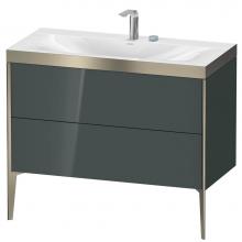 Duravit XV4711EB138P - Duravit XViu Two Drawer C-Bonded Floorstanding Vanity Kit Dolomite Gray