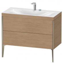 Duravit XV4711EB152C - Duravit XViu Two Drawer C-Bonded Floorstanding Vanity Kit European Oak