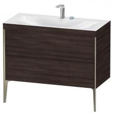 Duravit XV4711EB153C - Duravit XViu Two Drawer C-Bonded Floorstanding Vanity Kit Chestnut Dark