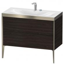 Duravit XV4711EB169P - Duravit XViu Two Drawer C-Bonded Floorstanding Vanity Kit Walnut Brushed