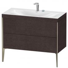 Duravit XV4711EB172C - Duravit XViu Two Drawer C-Bonded Floorstanding Vanity Kit Dark Brushed Oak