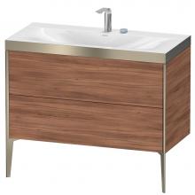 Duravit XV4711EB179P - Duravit XViu Two Drawer C-Bonded Floorstanding Vanity Kit Walnut