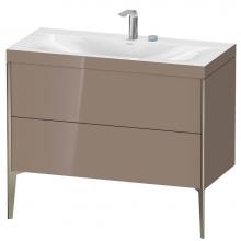 Duravit XV4711EB186C - Duravit XViu Two Drawer C-Bonded Floorstanding Vanity Kit Cappuccino