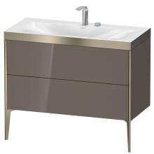 Duravit XV4711EB189P - Duravit XViu Two Drawer C-Bonded Floorstanding Vanity Kit Flannel Gray