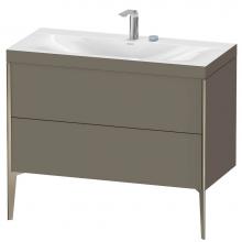 Duravit XV4711EB190C - Duravit XViu Two Drawer C-Bonded Floorstanding Vanity Kit Flannel Gray