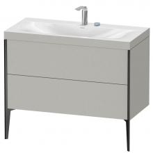 Duravit XV4711EB207C - XViu Two Drawer C-Bonded Floorstanding Vanity Kit Concrete Gray