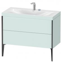 Duravit XV4711EB209C - Duravit XViu Two Drawer C-Bonded Floorstanding Vanity Kit Light Blue