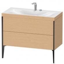 Duravit XV4711EB212C - Duravit XViu Two Drawer C-Bonded Floorstanding Vanity Kit Brushed Oak