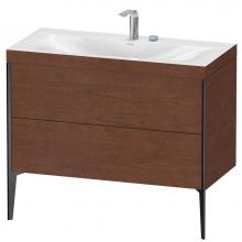 Duravit XV4711EB213C - XViu Two Drawer C-Bonded Floorstanding Vanity Kit American Walnut