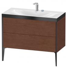 Duravit XV4711EB213P - XViu Two Drawer C-Bonded Floorstanding Vanity Kit American Walnut