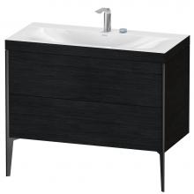 Duravit XV4711EB216C - XViu Two Drawer C-Bonded Floorstanding Vanity Kit Oak Black