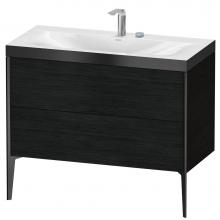 Duravit XV4711EB216P - XViu Two Drawer C-Bonded Floorstanding Vanity Kit Oak Black