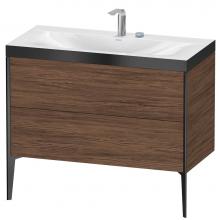 Duravit XV4711EB221P - XViu Two Drawer C-Bonded Floorstanding Vanity Kit Walnut Dark