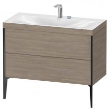 Duravit XV4711EB231C - Duravit XViu Two Drawer C-Bonded Floorstanding Vanity Kit Silver Pine