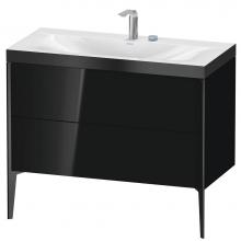 Duravit XV4711EB240P - XViu Two Drawer C-Bonded Floorstanding Vanity Kit Black