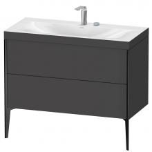 Duravit XV4711EB249C - XViu Two Drawer C-Bonded Floorstanding Vanity Kit Graphite