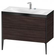 Duravit XV4711EB253P - Duravit XViu Two Drawer C-Bonded Floorstanding Vanity Kit Chestnut Dark