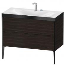 Duravit XV4711EB269P - XViu Two Drawer C-Bonded Floorstanding Vanity Kit Walnut Brushed