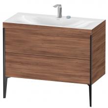 Duravit XV4711EB279C - XViu Two Drawer C-Bonded Floorstanding Vanity Kit Walnut