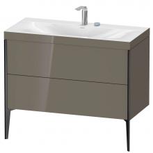 Duravit XV4711EB289C - Duravit XViu Two Drawer C-Bonded Floorstanding Vanity Kit Flannel Gray