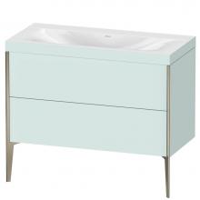 Duravit XV4711NB109C - Duravit XViu Two Drawer C-Bonded Floorstanding Vanity Kit Light Blue