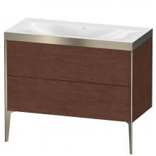 Duravit XV4711NB113P - Duravit XViu Two Drawer C-Bonded Floorstanding Vanity Kit American Walnut