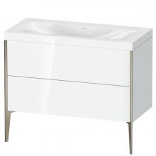 Duravit XV4711NB185C - Duravit XViu Two Drawer C-Bonded Floorstanding Vanity Kit White