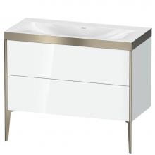 Duravit XV4711NB185P - Duravit XViu Two Drawer C-Bonded Floorstanding Vanity Kit White