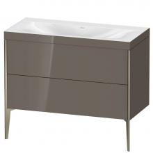 Duravit XV4711NB189C - Duravit XViu Two Drawer C-Bonded Floorstanding Vanity Kit Flannel Gray