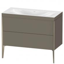 Duravit XV4711NB190C - Duravit XViu Two Drawer C-Bonded Floorstanding Vanity Kit Flannel Gray