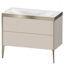 Duravit XV4711NB191P - Duravit XViu Two Drawer C-Bonded Floorstanding Vanity Kit Taupe