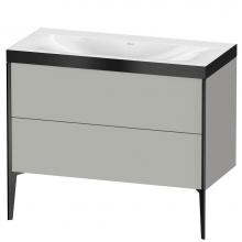 Duravit XV4711NB207P - XViu Two Drawer C-Bonded Floorstanding Vanity Kit Concrete Gray