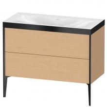 Duravit XV4711NB212P - Duravit XViu Two Drawer C-Bonded Floorstanding Vanity Kit Brushed Oak