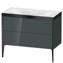 Duravit XV4711NB238P - Duravit XViu Two Drawer C-Bonded Floorstanding Vanity Kit Dolomite Gray