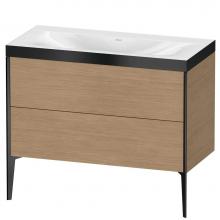 Duravit XV4711NB252P - Duravit XViu Two Drawer C-Bonded Floorstanding Vanity Kit European Oak