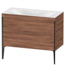 Duravit XV4711NB279C - XViu Two Drawer C-Bonded Floorstanding Vanity Kit Walnut