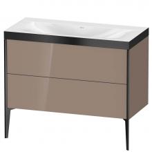 Duravit XV4711NB286P - Duravit XViu Two Drawer C-Bonded Floorstanding Vanity Kit Cappuccino