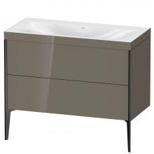 Duravit XV4711NB289C - Duravit XViu Two Drawer C-Bonded Floorstanding Vanity Kit Flannel Gray