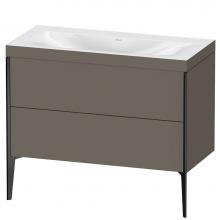 Duravit XV4711NB290C - Duravit XViu Two Drawer C-Bonded Floorstanding Vanity Kit Flannel Gray