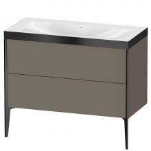 Duravit XV4711NB290P - Duravit XViu Two Drawer C-Bonded Floorstanding Vanity Kit Flannel Gray