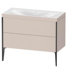 Duravit XV4711NB291C - XViu Two Drawer C-Bonded Floorstanding Vanity Kit Taupe